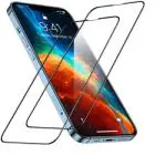 eZell IPhone 14 FULL TEMPERED GLASS 11D By Ctel (2 Packs), Ultra clear, Zero Bubbles, Sensitive touch,9H Hardness, Anti-Scratch, Anti oil Stains & Full Glue Tempered Mobile Screen protector