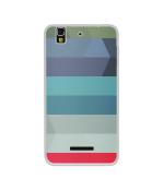 Casotec Colorfull Lines Design Printed Silicon Soft TPU Back Case Cover for Yu Yureka