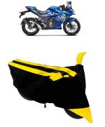 GANPRA Presents Suzuki Gixxer SF 250 Water Resistant - Dust Proof - Full Bike / Scooty Two Wheeler Body Cover (YELLOW STRIPES)