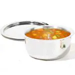 The Indus Valley Triply Stainless Steel Tope with Steel Lid | Very Small 20cm/7.8 inch, 3.1Ltr, 1.6kg | Induction friendly | Nonstick 3-Layer Body, 100% Pure & Toxin-free, No Chemical Coating