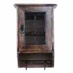 ADA Handicraft Premium Wall Hanging Key Holder - Mango Wood Keychain Crafted By Saharanpur Artisans Keychain Holder Cabinet Stand Box-Hook Design For Big Key (9.4 x 3.9 x 17.3 ) Inch LARGE Size