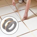 SELEMI 50 Meters Golden Tape, Home Floor Wallpaper Waterproof Tiles, Tile gap Tiles Stickers for Floor-(5 MM Wide, Gold)