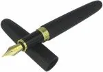 GOLD LEAF Jinhao 9056 Handmade Natural Wood Fountain Pen, Iridium Medium Nib Black Wooden Writing Pen