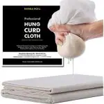 MASALA POTLI 100% Cotton Muslin Cloth for Hung Curd, Paneer, Cheese, Yogurt Straining | Large Size 100x100 cm | Dahi Ka Kapda, Reusable Cheesecloth for Kitchen Use | Unbleached, Soft & Durable (Pack of 1)