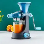 GRECY Carrot & Fruit & Vegetable Steel Handle Juicer, Blue