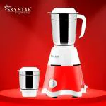 Skystar star eco series 550 Watts Mixer Grinder (2 Jars, White, Red)