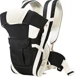 MULTYBASKET Baby Carry Bags for 0 to 2 Years | Baby Carrier with Safety Belt | Baby Carrier, Carry Bag | Baby - 4 in 1 Bag - Black and Cream ( Black )
