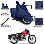 Kedit Royal Enfield Red 350 Motorcycle Bike Scooty Cover Navy Blue Colour Water Resistant - UV Protection & Dust Proof Imported Fabric Quality,Sun Protection,Weather Bike - Scooty Two Wheeler Body CoverRoyal Enfield Red 350