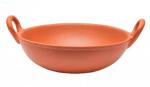 All Desi Crafts Clay Kadai, Earthen Product Good For Health Kadhai 22 cm Diameter 1.5 L Capacity