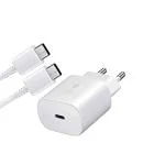 eKus 25W C-Type Super Fast Charger Compatible With A72|A80|F62|M31s|M32|M51|M62 (Adapter And Cable )-White New 2023 Model