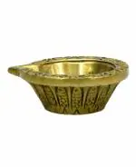 Diya With Swastika Design Brass Collectible Handicraft small art by BHARAT HAAT