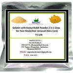 MGBN Gelatin With Kasturihaldi Powder Mix 2 In 1 Use For Face Mask, Hair Removal Skin Care 75 gm