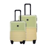 Nasher Miles Istanbul Hard-Sided ABS and PC Luggage Set of 2 Green and Yellow Trolley Bags (55 & 65 cm)