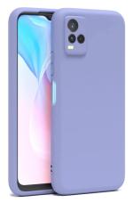 U&E Purple Silicone Back Cover For Vivo Y33T