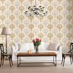 Jaamso Royals Multicolor PVC Damask Self Adhesive Peel Stick Wallpaper Contact Paper 200X45 cm( 200 CM X 45 CM )