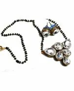 Jn Handicraft Alloy Copper-Plated White Jewel Set For Women And Girls