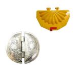 URBAN BUY Aluminium Gujiya Mould With 1 Pcs Solid Plastic Gujiya, (Multicolour & Pack of 2)
