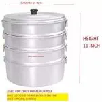 VKAK ALUMINIUM MOMOS STEAMER NO :- 11 (USED FOR SMALL FOOD COUNTER ) Food Capacity :-( 120 Pcs Of Momos Baked At One time) WATER CAPACITY :- 4.75 LITER