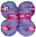 Simi Enterprise Tulip Acrylic Wool Baby Soft 4 Ply Wool Ball Hand Knitting Wool, Art Craft Soft Fingering Crochet Hook Yarn, Needle Knitting Yarn Thread Dye Yb (Pack Of 10)