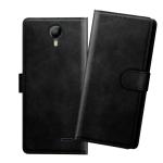 HANIRY Flip cover For Micromax Q462 flip cover / Q463 flip cover / Black