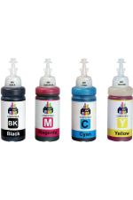 Printify Multicolor Refill Ink for HP 680 Cartridge (Pack of 4)