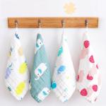 Elementary Premium 6 layered Ultra-Soft Muslin Cotton Washcloth - Multicolor, Jungle Jam (Pack of 4)