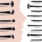 Flicka Soft Bristle 13 Piece Makeup Brush Set|Foundation, Powder, Blusher/Highlighter,Contour Black
