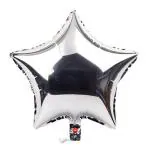 Hippity Hop Rubber Silver Star Shape Foil Balloon