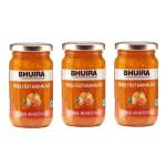 Bhuira|All Natural Jam Three Fruit Marmalade|No Added Sugar|No Added preservatives |No Artifical Color Added |240 g|Pack of 3