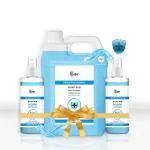 VRH 5L Rose Hand Sanitizers with 2x500 Rose Sanitizer Can | Non Sticky & Nourishing 5.5L