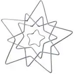 ROYALMACRAME 6 Piece: Star Shape Steel Ring Metal Craft Hoops Metal Macrame Rings for Dream Catchers, Macrame Projects DIY (Pack of 6)