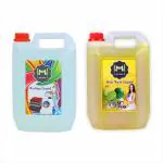 MIZZI WASH Washing machine liquid detergent transparent+ Dish Cleaning Gel yellow (5+ 5 LTR)