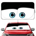 STHIRA Grey Polyester Car Windshield Sun Shade Foldable Protector