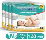 Ezoyplus Extra Soft Baby Diaper M Size |7-12 kg, Leak Protection & odour Control |Diaper For baby( 128 Pants)