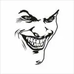 BC Sticker & Decal for Car & Bike (White, Black)