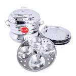 Mr. Cheff Stainless Steel Idli Makers Steamer 4 Plate With 13 Idlies Induction & Standard Idli Maker (4 Plates , 13 Idlis )