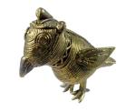 ORIVILLE Handcrafted Metal Dhokra Owl Showpiece Figurine (10 x 7.5 cm)