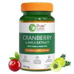 Pure Nutrition Cranberry & Amla Fruit Extracts, Help Urological Health & Manage UTIs - 60 Veg Caps