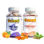 Gummsi | Combo Pack of Sleepeasy & Ashwagandha Gummies | 30 Gummies Each | (Pack Of 2)