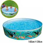 Kashish Trading Company INTEX-58477] 4 FEET SWIMMING POOL FOR FUN (Multicolor)