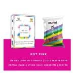 Kadam Skin Friendly Tie Dye Colour, Hot Pink 50G, Tie Dye Up To 20 T-Shirts, Cold Water Dyes, Fabric Dye Colors Hot Pink Tie Dye Color