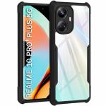 Rakulo Back Cover for Realme 10 Pro Plus 5G, Eagle Case Hard PC Back Transparent Shock Proof Rubberized Case (Black)