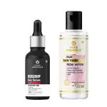 Khadi Organique Rosehip Face Serum & Rose Water Skin Toner For Radiant Glow Skin (Pack of 2) 130 ml