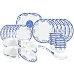 cello Pack of 31 Melamin Artista Blooo Craft 31 Pcs Dinner Set (White)