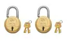 Godrej Locks Brass Carton Navtal With 5 Levers And 2 Keys (Set of 2)