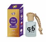 GSB Brut Musk Hanging Car Air Freshener | Long Lasting Car Perfume | Natural And Real Fragrance In Glass Bottle With Wooden Diffuser Lid | 10 Ml