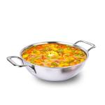 The Indus Valley Triply Stainless Steel Kadai/Kadhai | Large, 26cm/10.2 inch, 4Ltr, 1.3kg | Induction friendly | Nonstick 3-Layer Body, 100% Pure & Toxin-free, No Chemical Coating