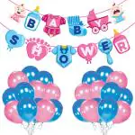 Zyozique Baby Shower Decorations Kit - Banner and Balloons for Baby Shower (Pack of 26)