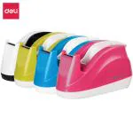 Deli E808 Tape Dispenser, Sharp Blades, Assorted Body, Pack of 2