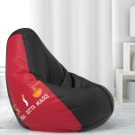 Biggie Bean Bag - Size : 3XL - 3D Printed Teardrop Bean Bags - Designed by : DonnaPaula London - Color: Chai Sutta Maggi - Black Maroon - Bean Bag Cover - Best 3D Printed Bean Bag for Living Room - Luxury Bean Bag - Lounge Chair Latest Bean Bag